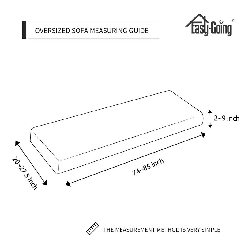 Easy-Going Stretch Cushion Cover Sofa Cushion Furniture Protector Sofa Seat Sofa slipcover Sofa Cover Soft Flexibility with Elastic Bottom(Oversized Sofa Cushion,Gray) - Image 4